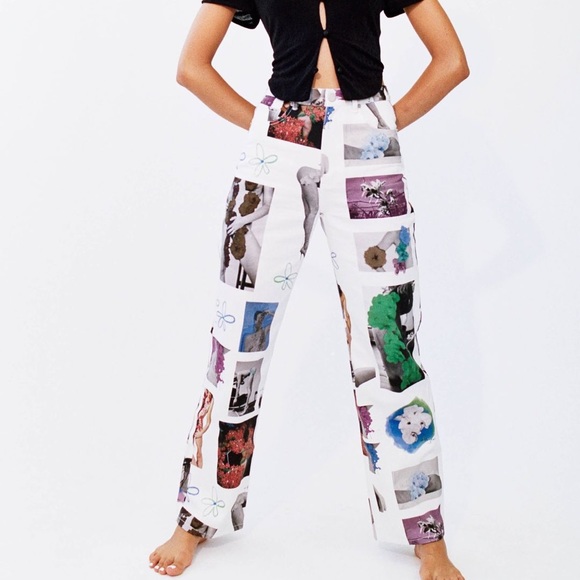 With Jean Pants - With Jean Newry Jean Floral Mimicry